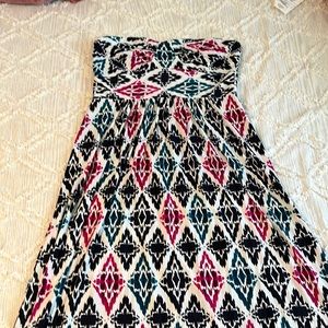 Ann Taylor Long Strapless Dress